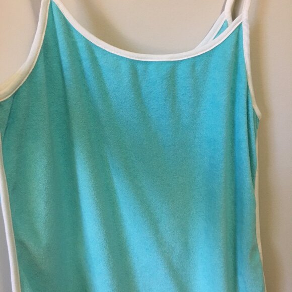 NWT Joe Fresh Terrycloth Retro Mineral Blue Tank Top - Picture 3 of 12